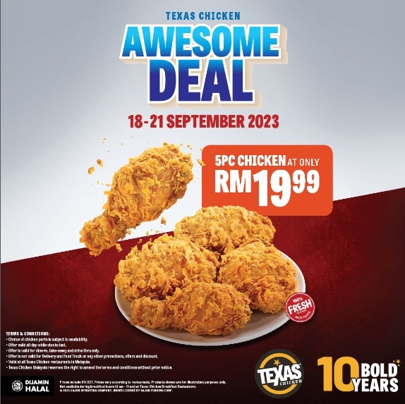 Texas Chicken Malaysia 4 day offer